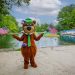 Yogi Bear on the beach at Jellystone Park Columbus North
